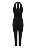 NIIHAI fringed halterneck jumpsuit - Black