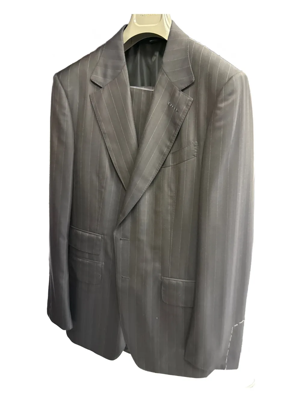 Tom Ford Pinstripe Single-breasted Blazer In Gray