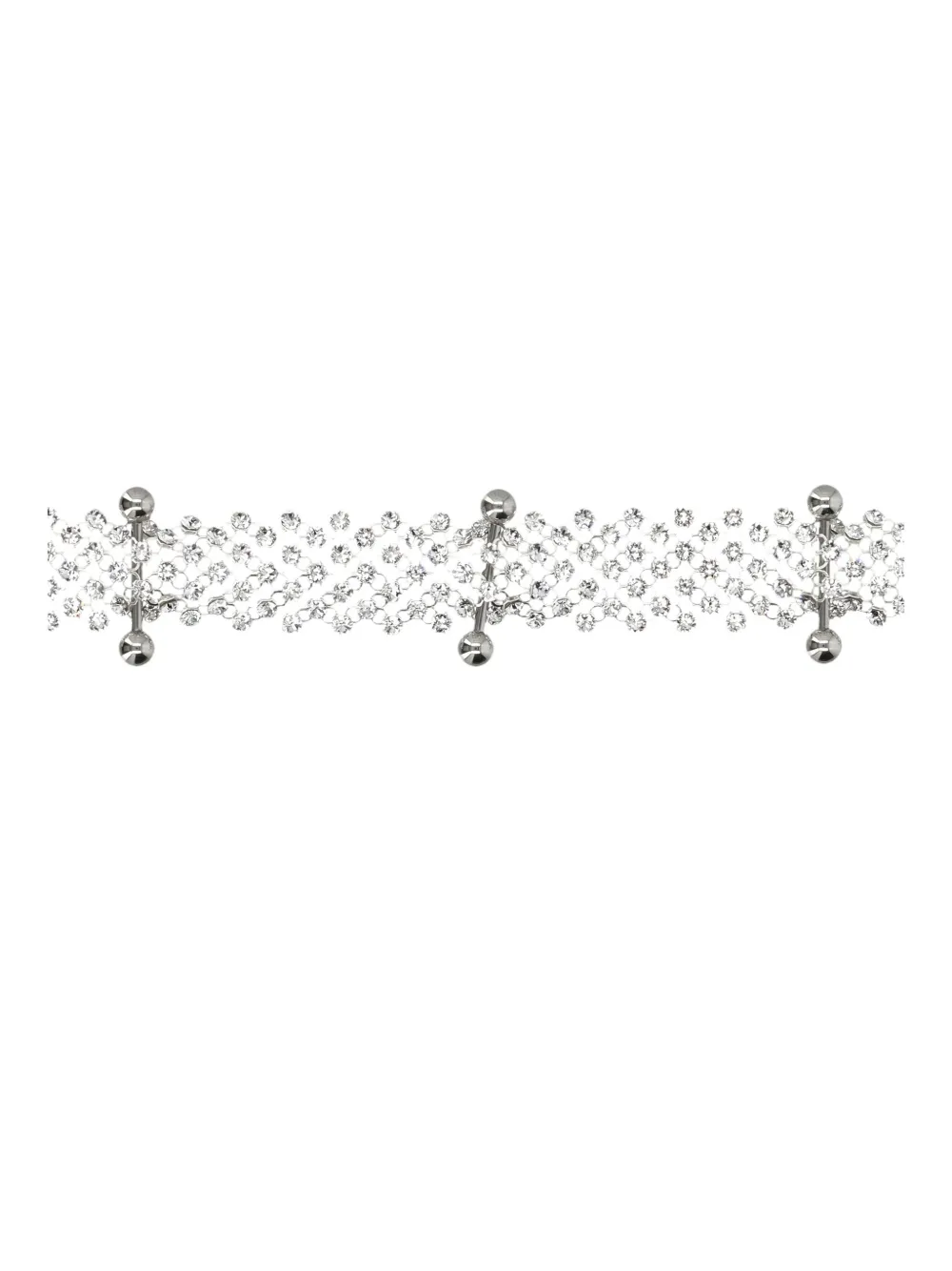 Justine Clenquet Choker verfraaid met kristallen - Zilver