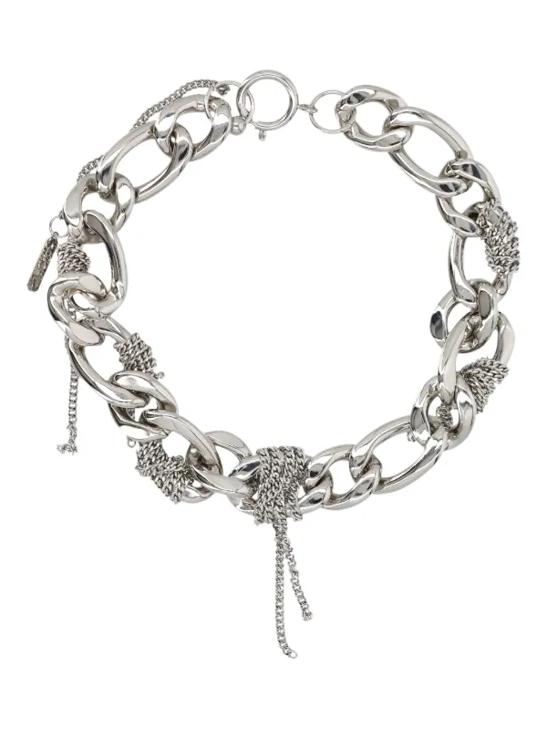 JUSTINE CLENQUET シルバーチェーンネックレス Justine Clenquet シルバー ネックレス (パール) Charly choker