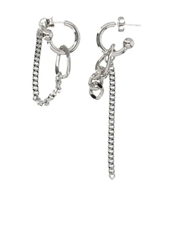 【Justine Clenquet】大人気★Amon アモンピアス シルバー Justine Clenquet Amon チェーンフープピアス | シルバートーン