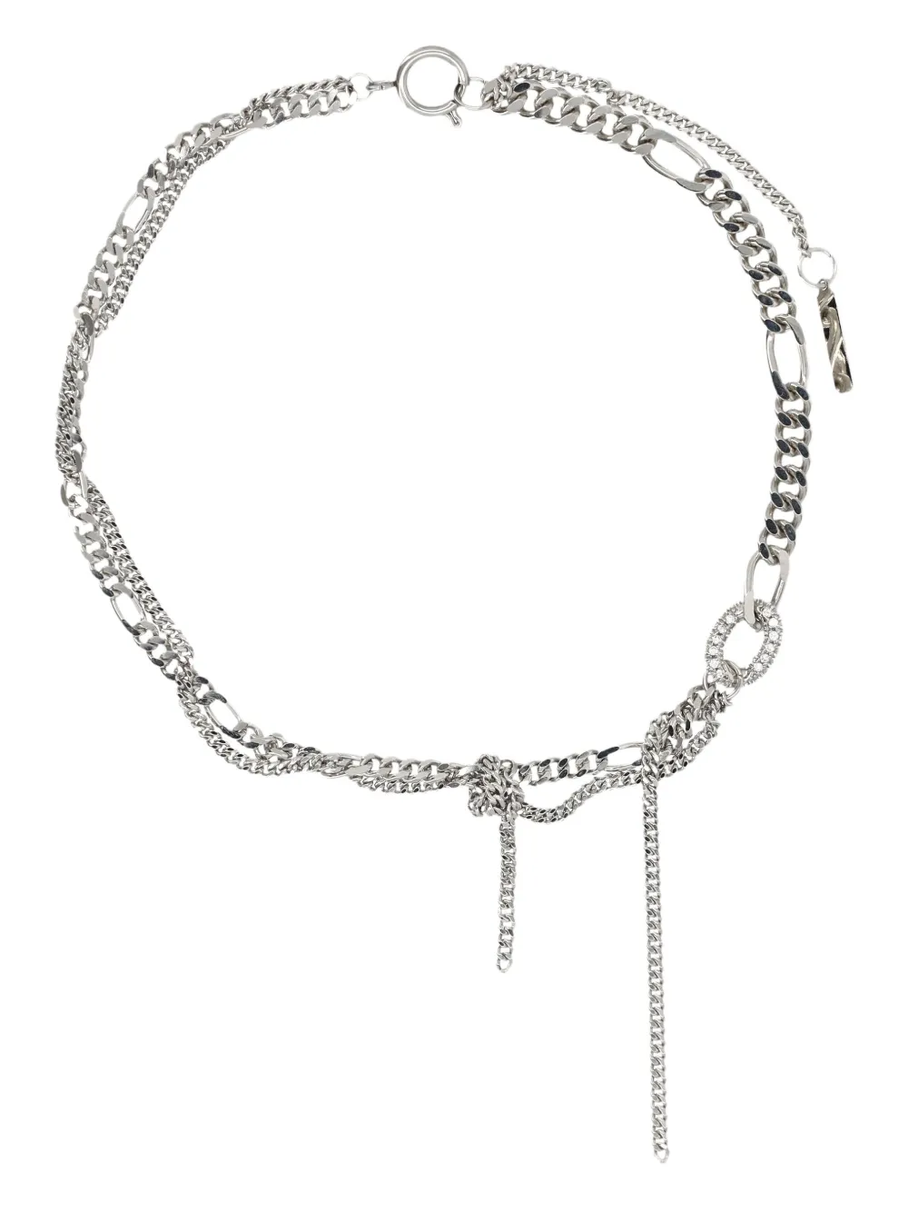Justine Clenquet Lois chain-link knot necklace - シルバートーン Justine Clenquet Lois chain-link knot necklace - シルバートーン