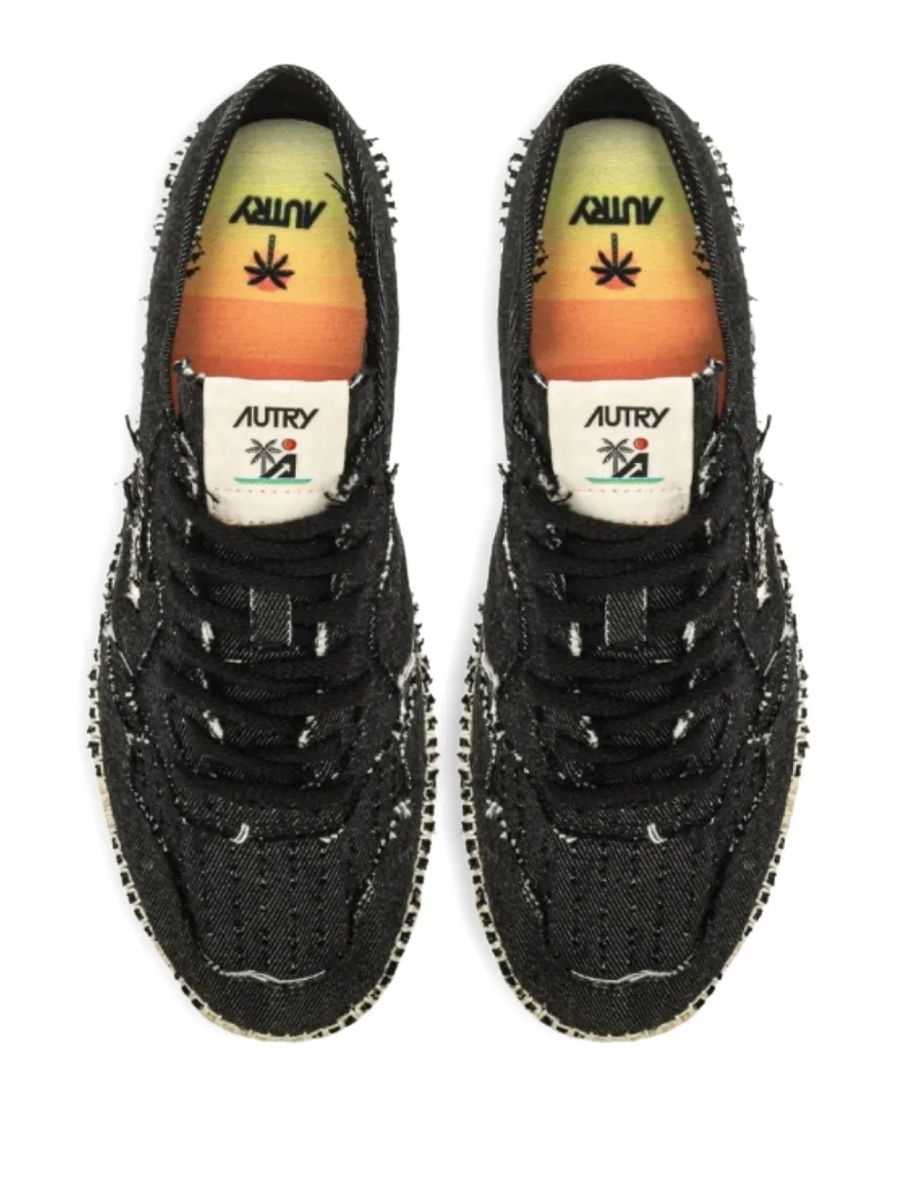 Autry denim low-top sneakers Black
