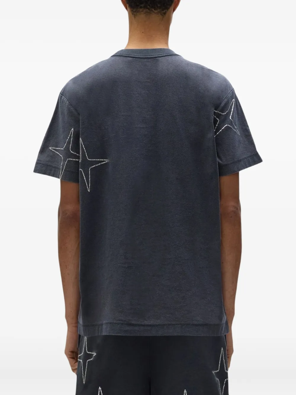 Purple Brand Crystal Star T-shirt Zwart