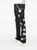GUAPI star-patch jeans - Black