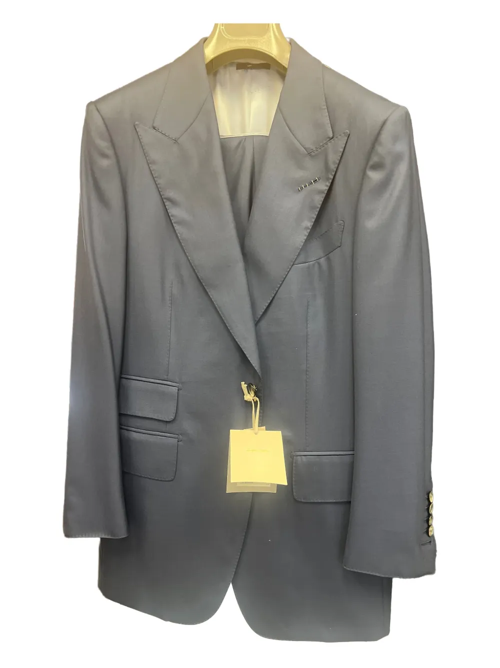 Tom Ford Patch Pocket Wool Suit In Gray