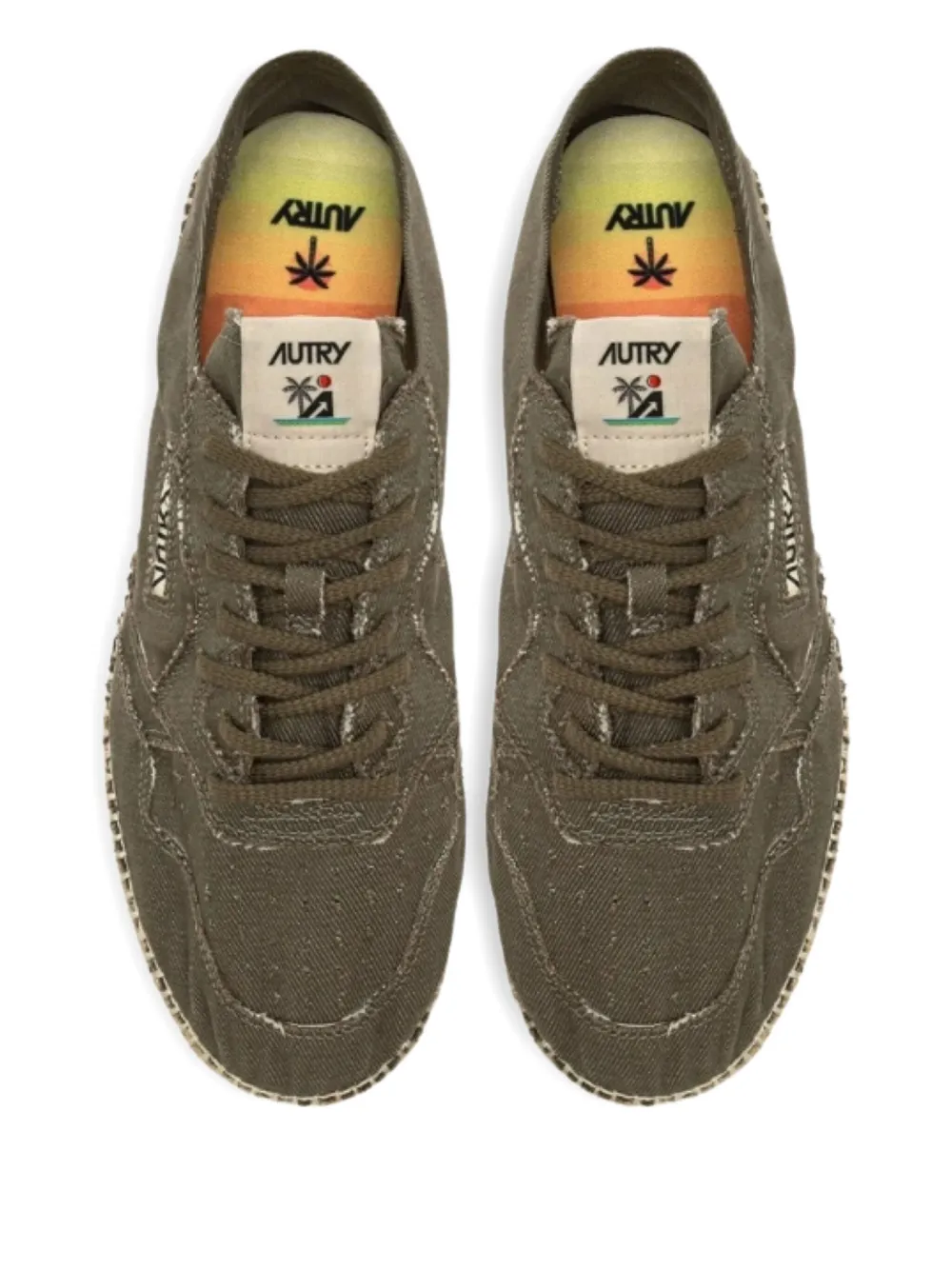 Autry lace-up jute sneakers Brown