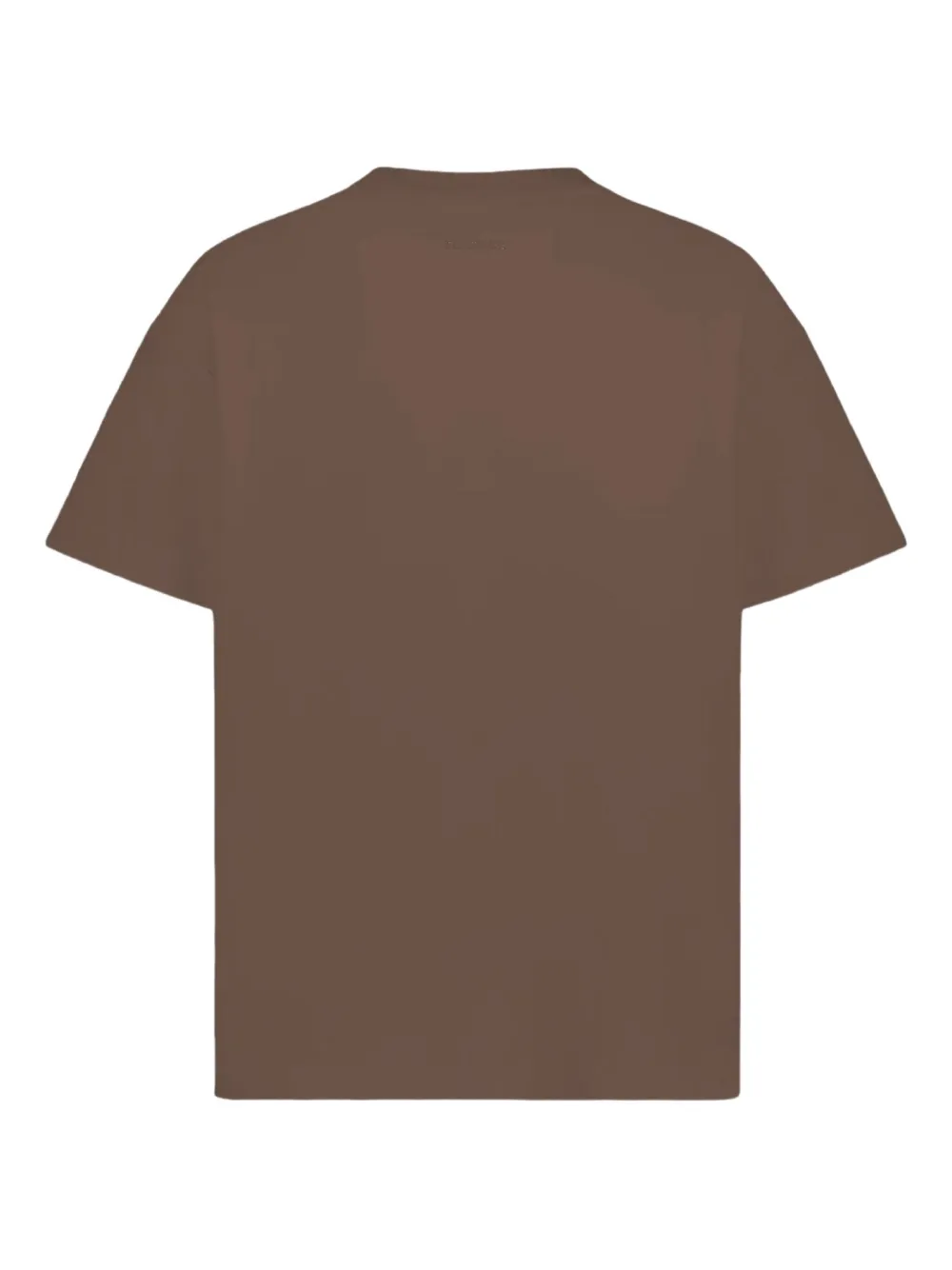 FLÂNEUR Katoenen T-shirt met logoprint - Bruin
