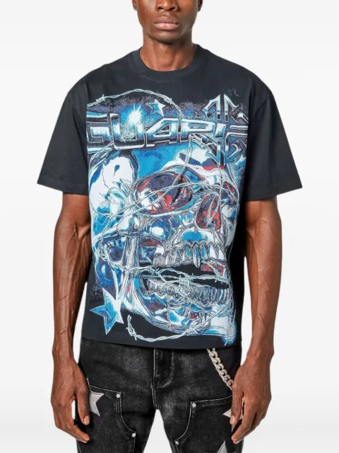 GUAPI chrome skull graphic T-shirt