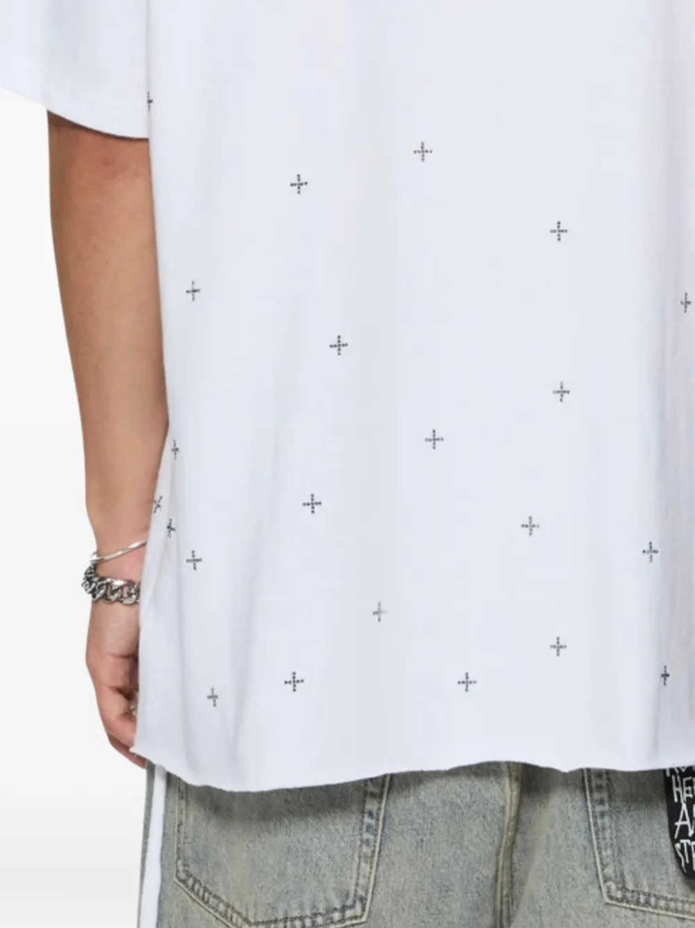 Ksubi T-shirt verfraaid met diamant Wit