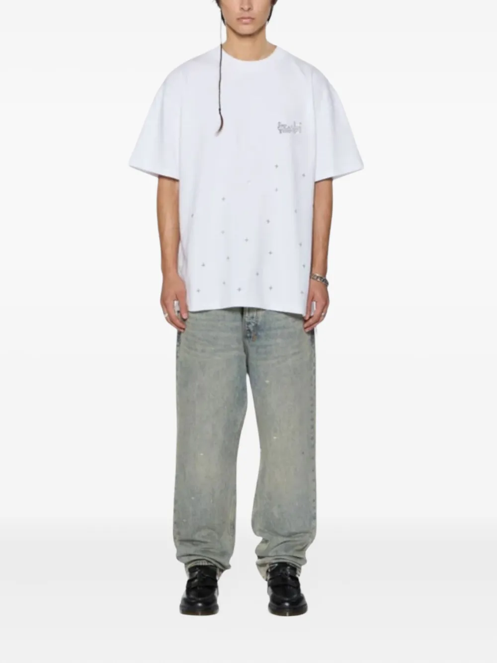 Ksubi T-shirt verfraaid met diamant Wit