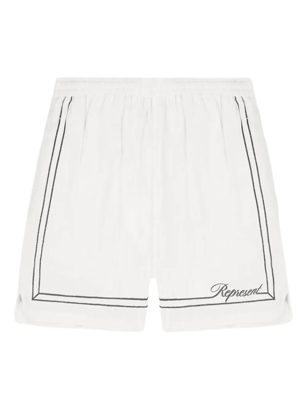Represent Shorts met geborduurde rand Wit