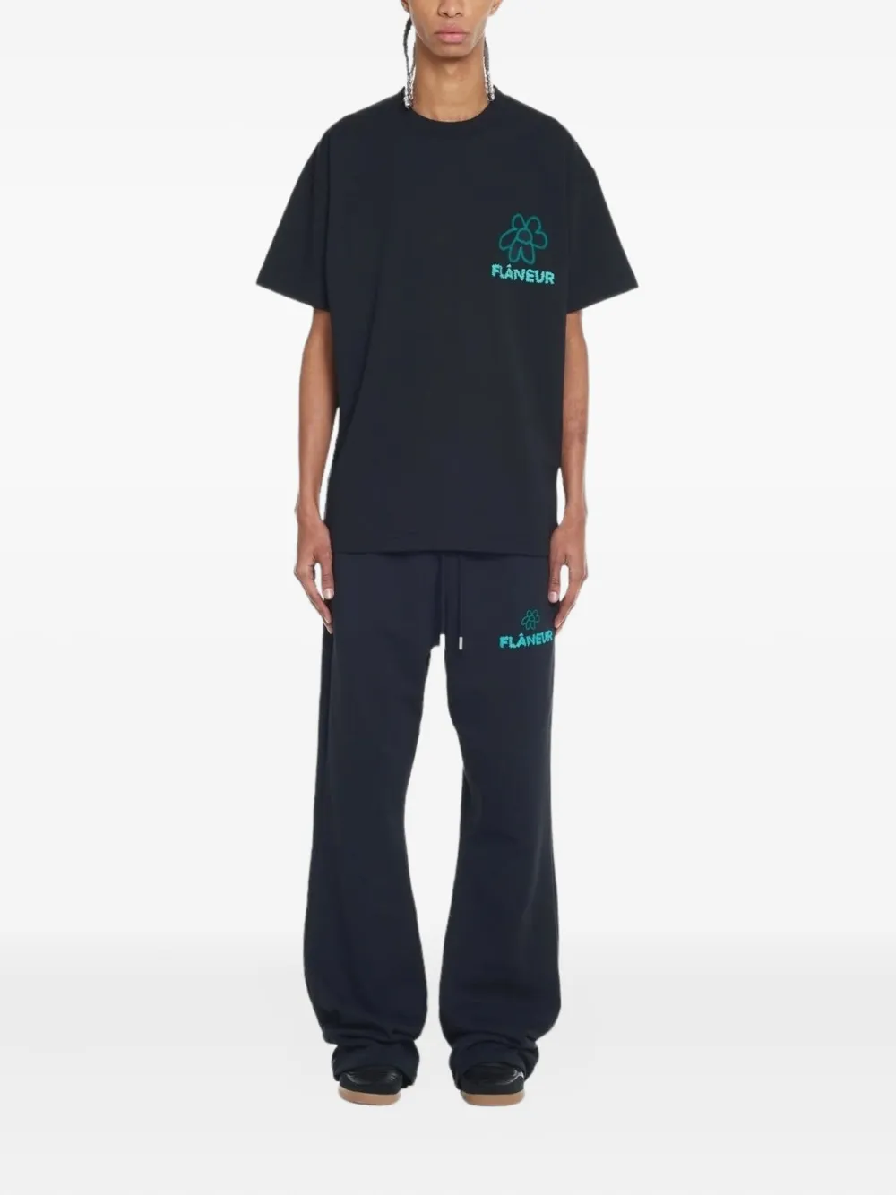 FLÂNEUR T-shirt met grafische print - Zwart
