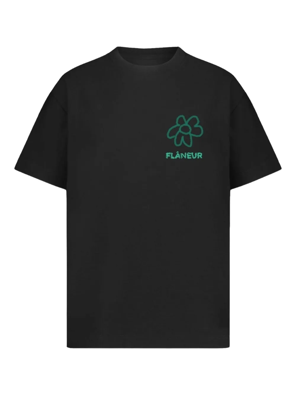 flower-graphic T-shirt
