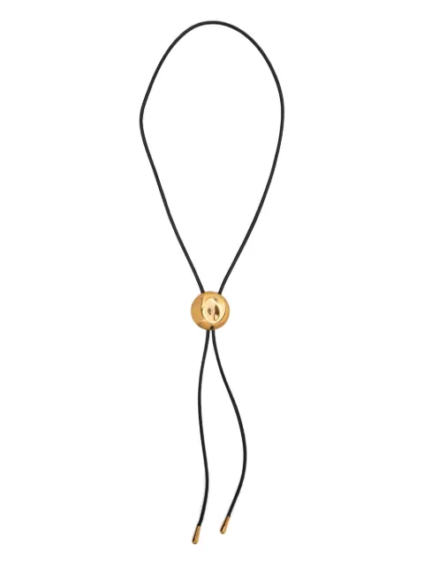 Golden Goose disc leather necklace