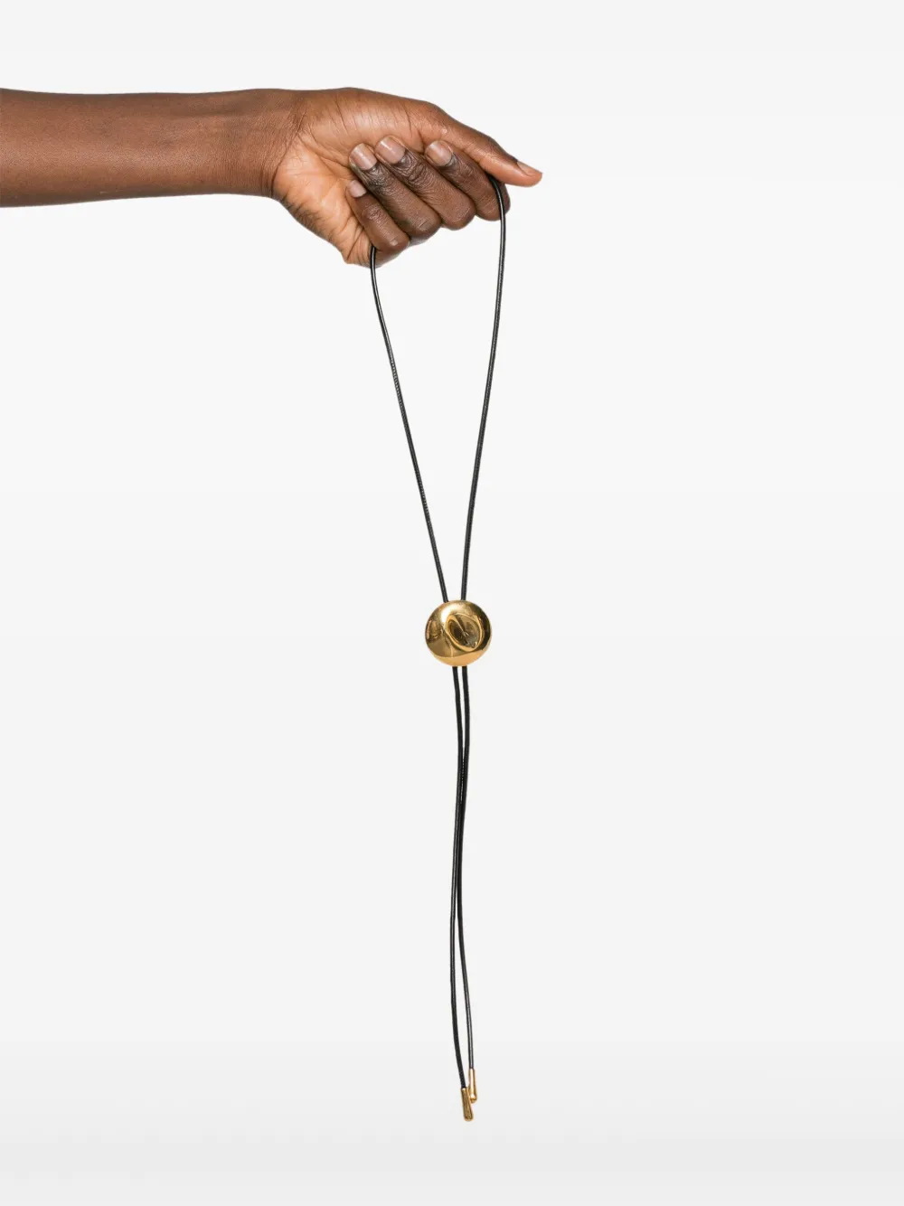 Golden Goose disc leather necklace - Goud