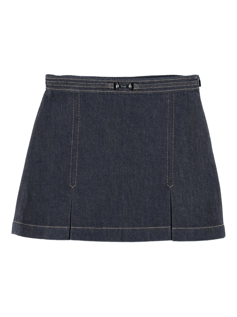 Gucci Kids Geplooide spijkerrok Blauw