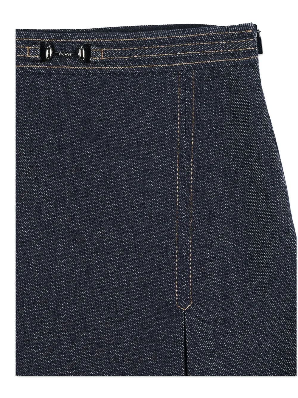 Gucci Kids Geplooide spijkerrok Blauw