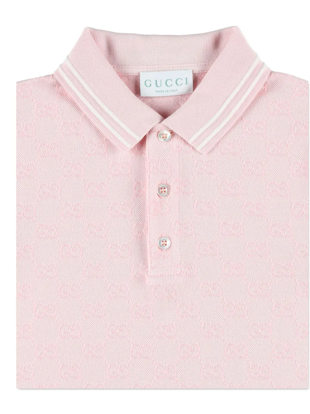 Gucci Kids GG-pattern polo shirt Roze