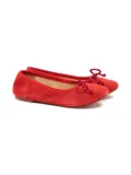 Pèpè bow-detail suede ballerinas - Red