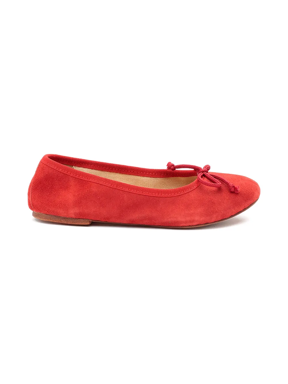 Pèpè bow-detail suede ballerinas - Rood