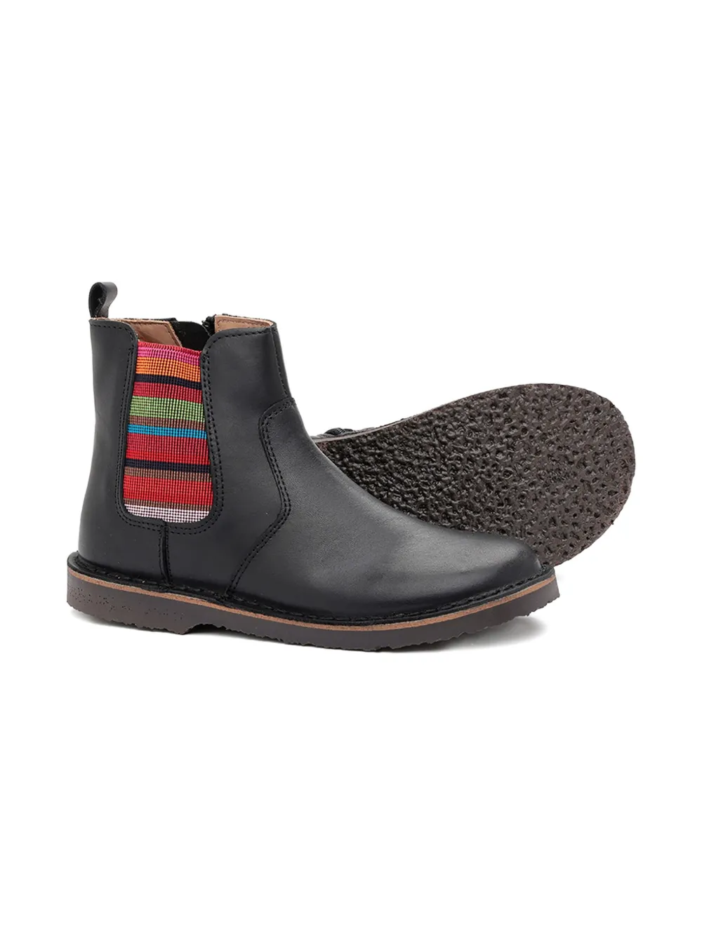 Pèpè Madison elastic-panel leather boots Black