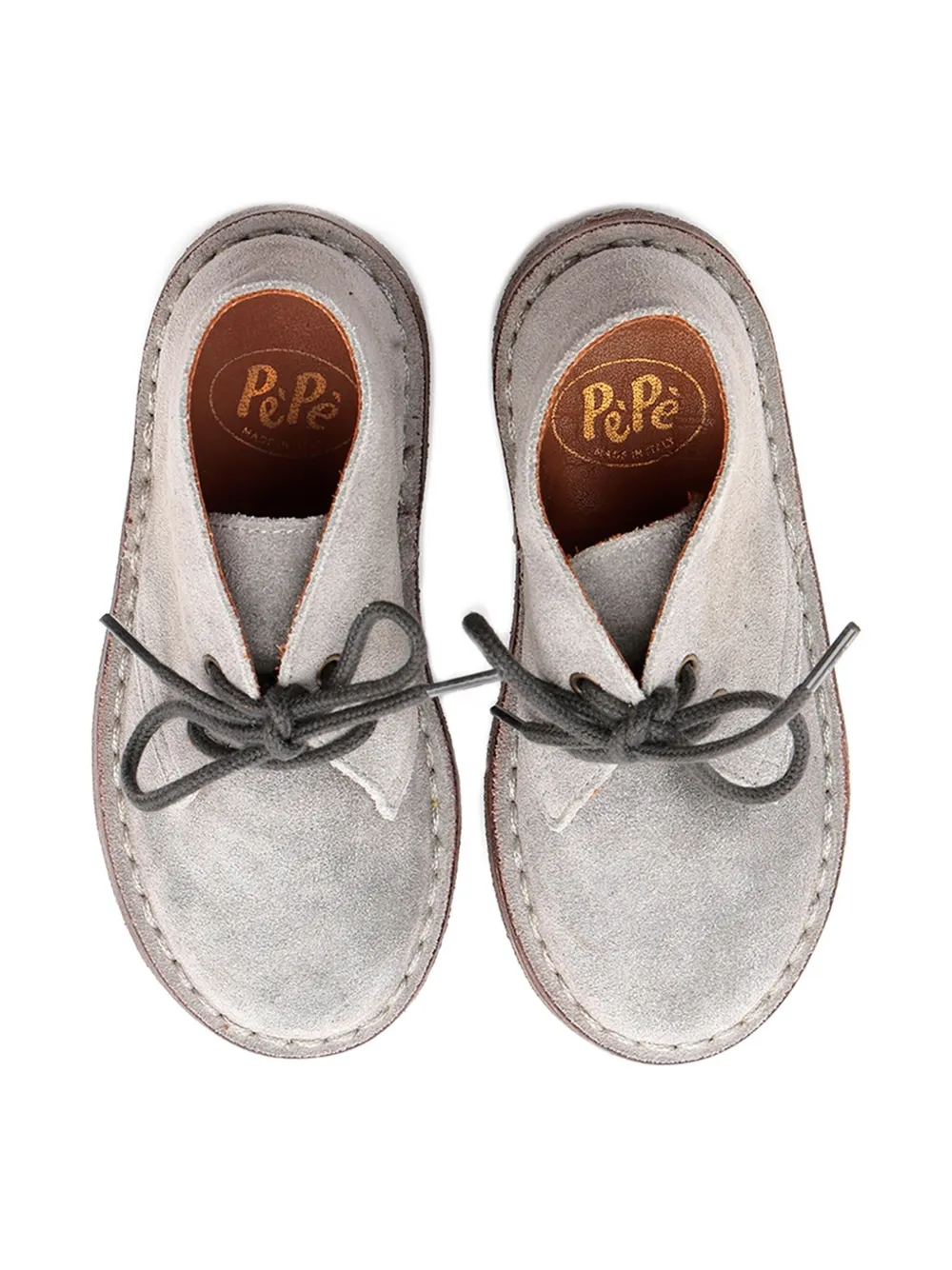 Pèpè suede lace-up shoes Grey