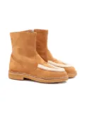 Pèpè suede zip-fastening boots - Brown