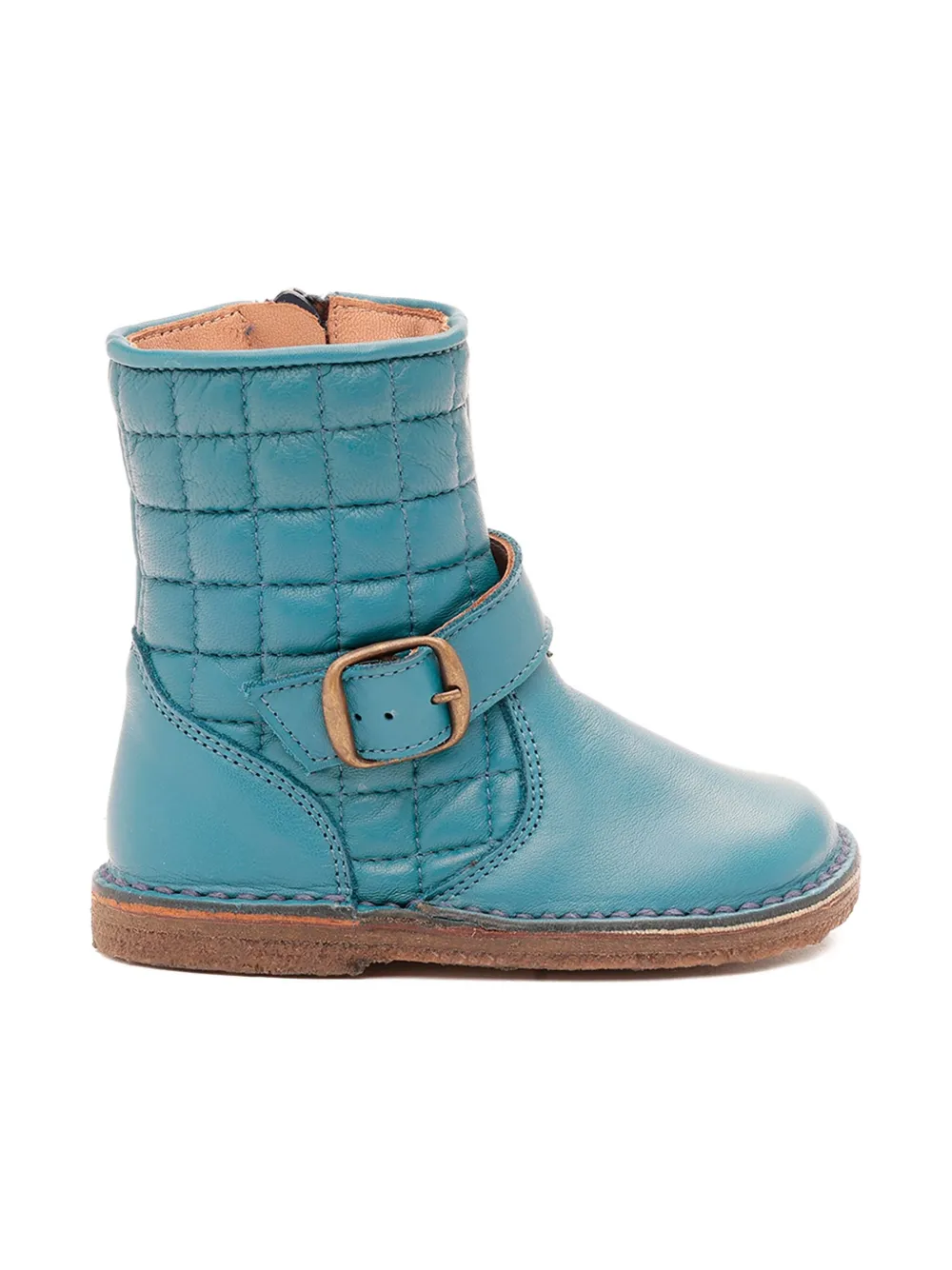 Pèpè quilted buckle-detail boots - Blauw