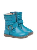Pèpè quilted buckle-detail boots - Blue