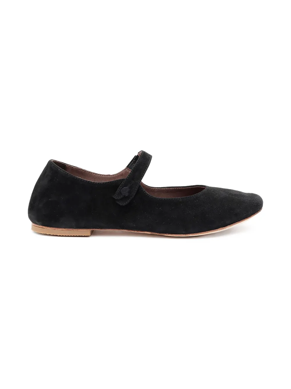 Pèpè button-fastening suede ballerinas - Zwart
