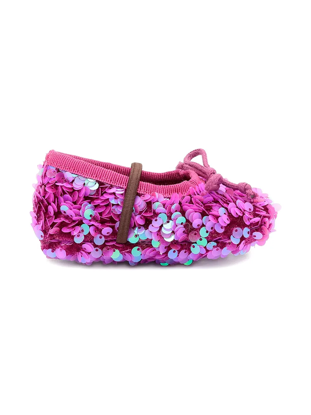 Pèpè sequin-embellished ballerina shoes Pink