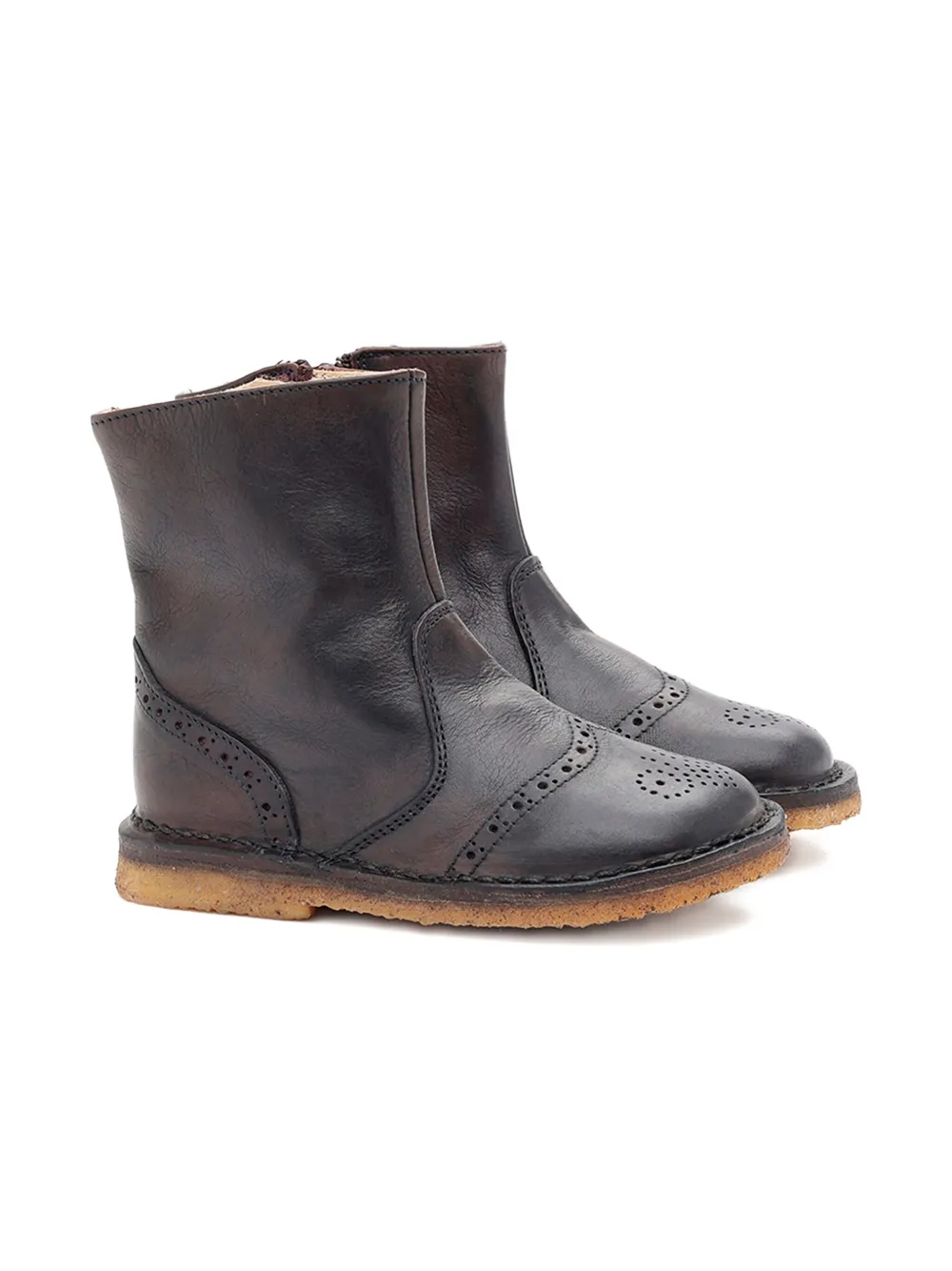 Pèpè zip-detail brogue boots Bruin