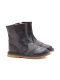 Pèpè zip-detail brogue boots - Brown
