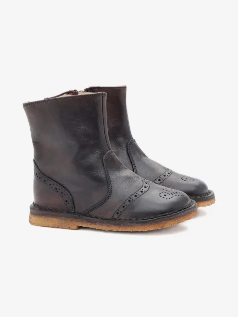 Pèpè zip-detail brogue boots