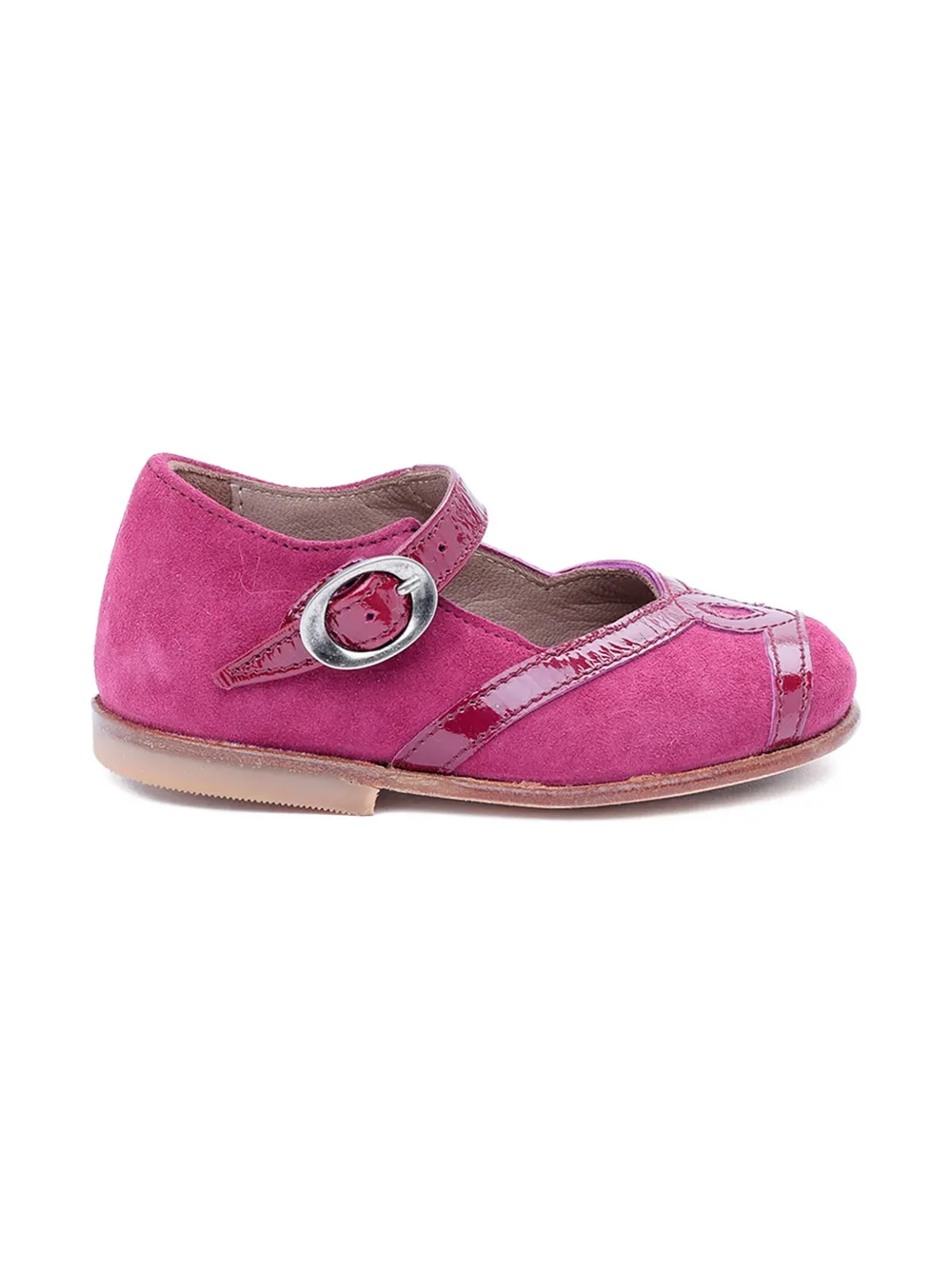 Pèpè suede buckled ballerina shoes - Roze
