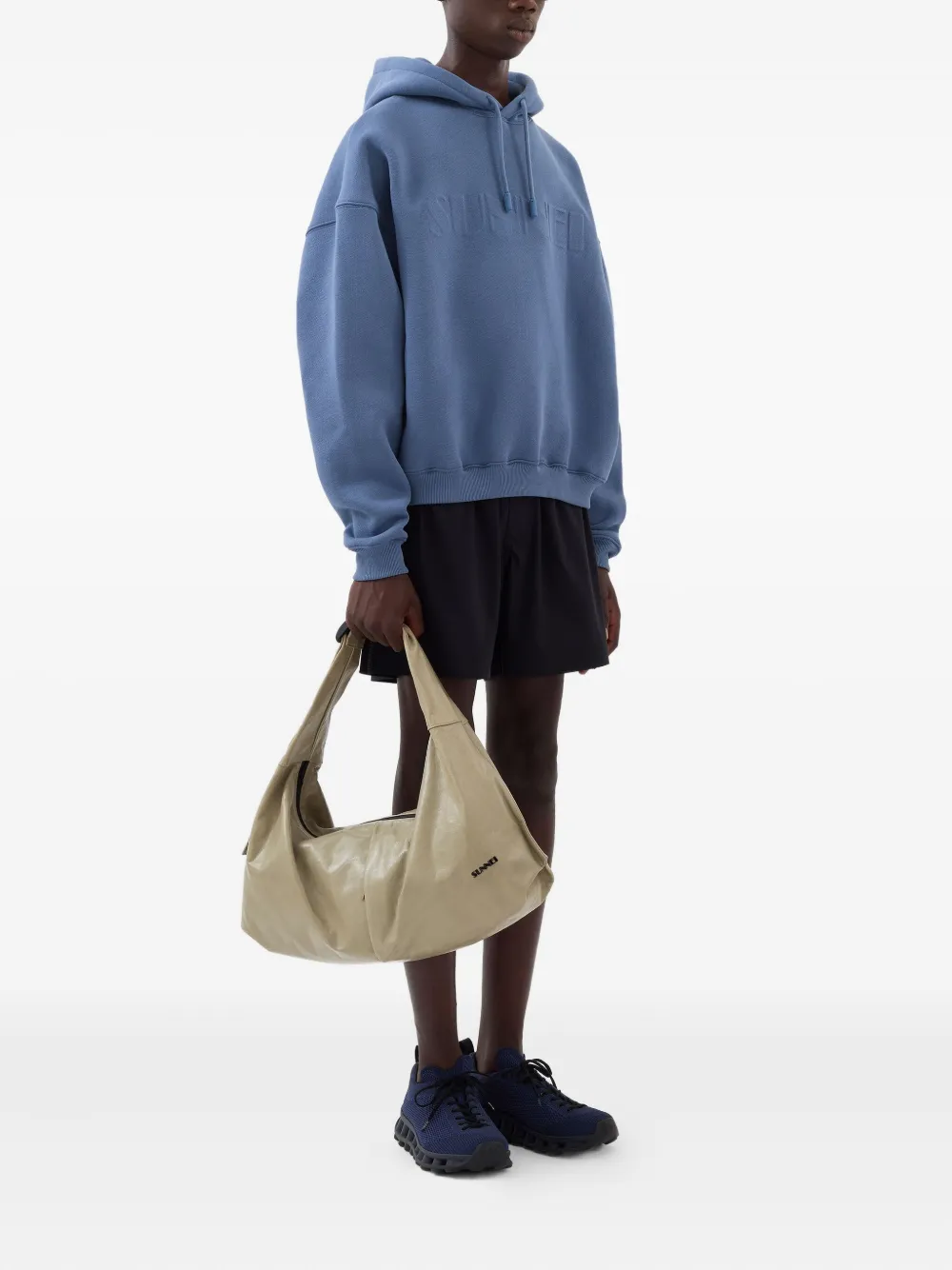 Sunnei Logo-embossed Hoodie In Multi