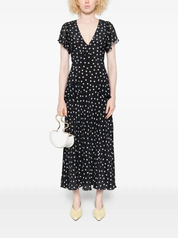 Rixo Evie Frill Dress | Blue | FARFETCH Rixo Evie Frill Dress | Blue | FARFETCH