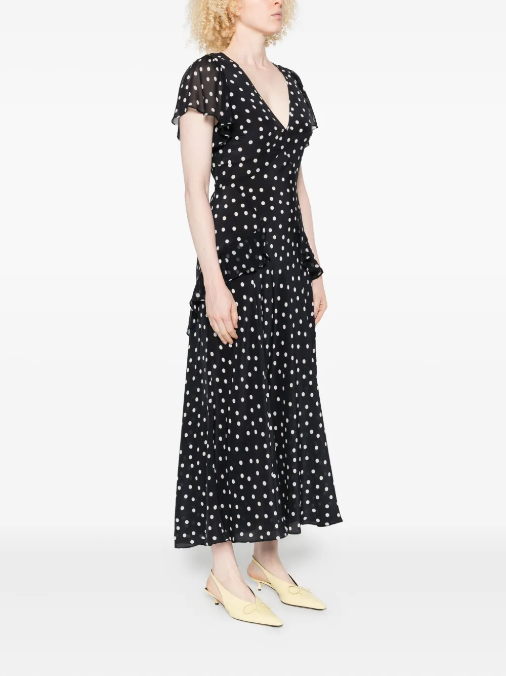 Rixo Evie jurk met franje Blauw