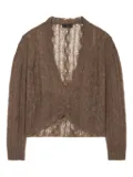 Alanui Desert Drift V-neck top - Brown