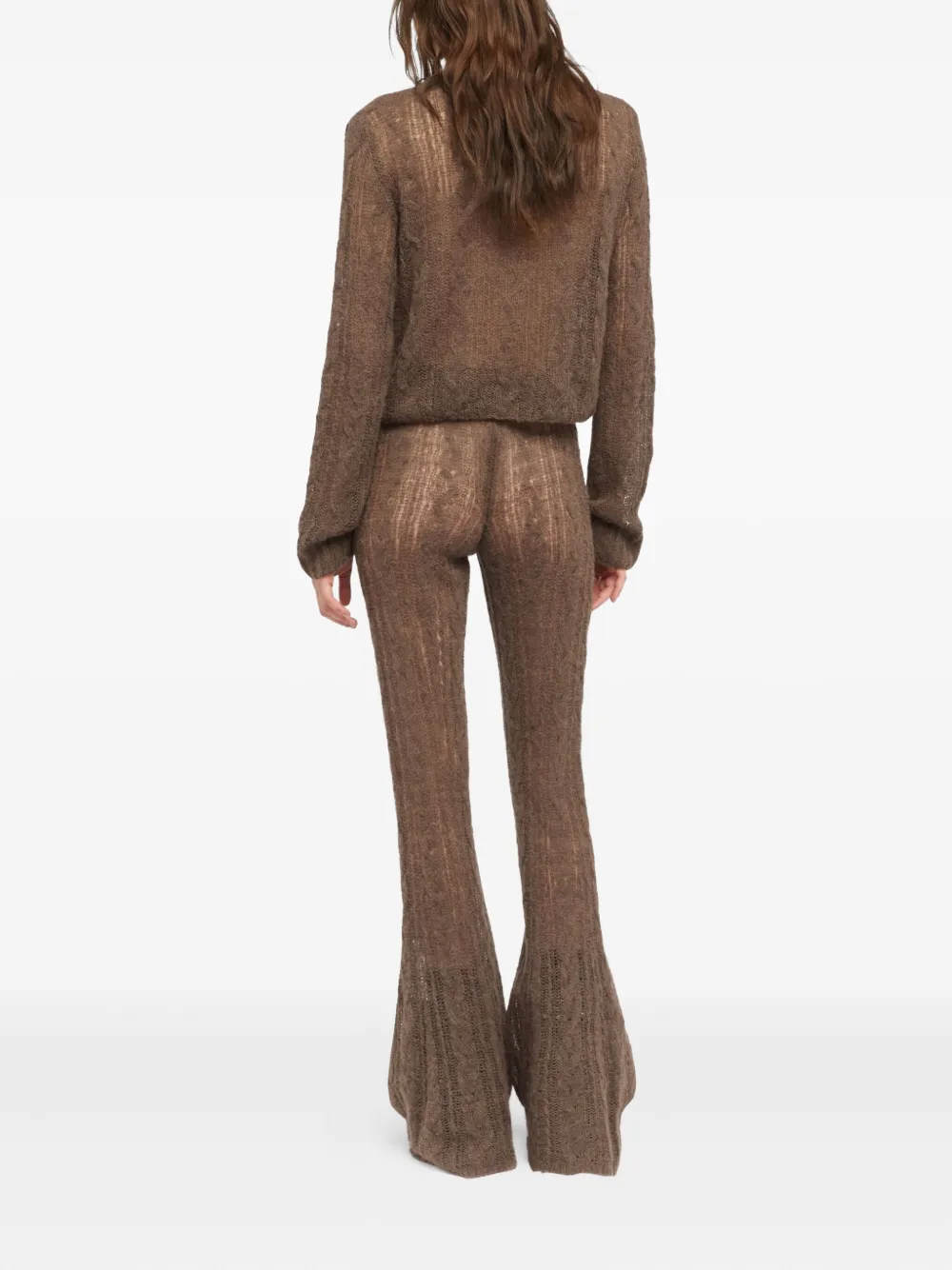 Alanui Desert Drift V-neck top Bruin