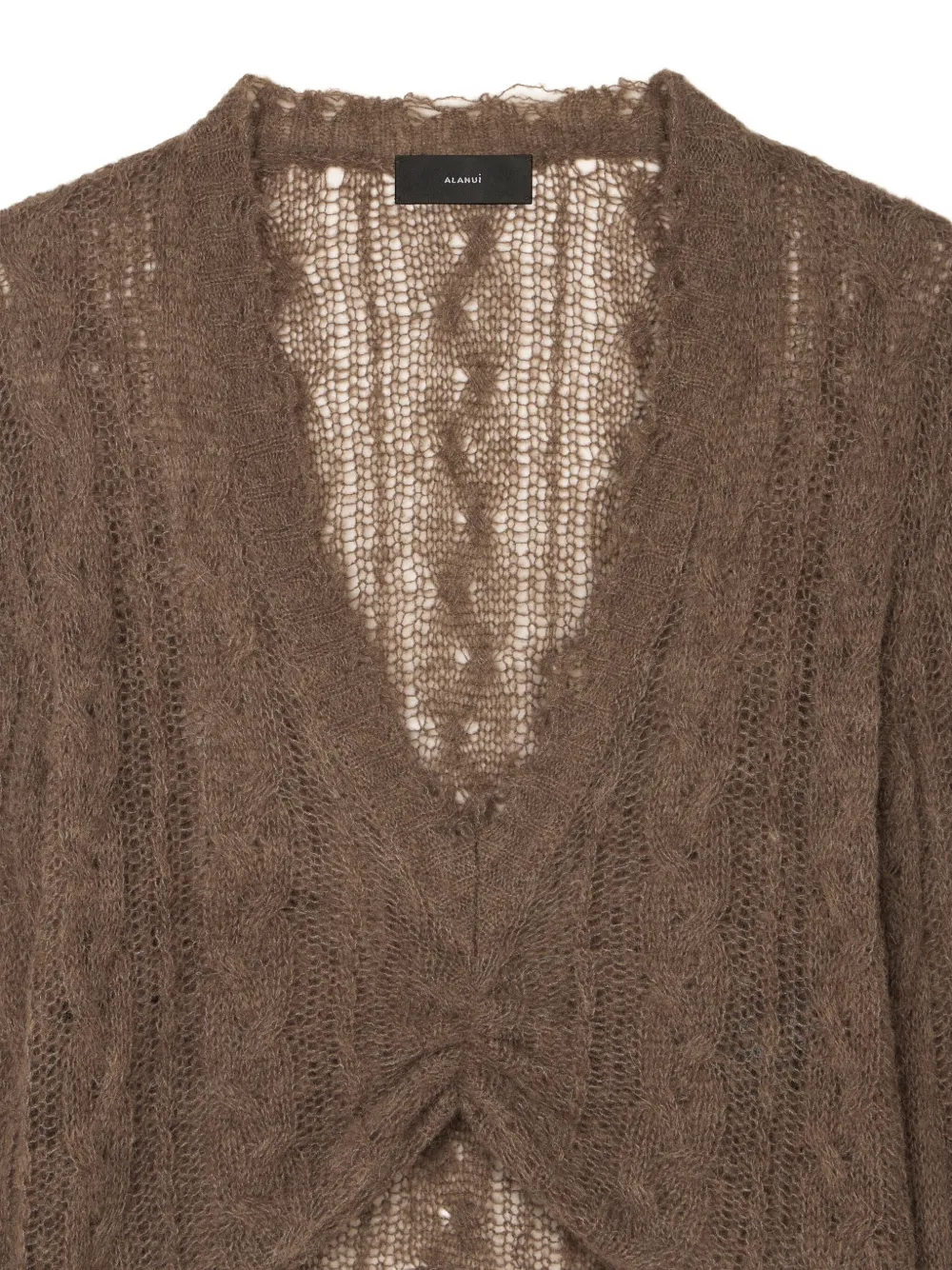 Alanui Desert Drift V-neck top Bruin
