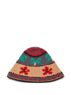 Alanui floral motif bucket hat hand crocheted Alanui floral-motif Bucket Hat | Neutrals | FARFETCH AO main image 4