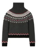 Alanui Sweet Winter fair isle turtleneck sweater - Grey