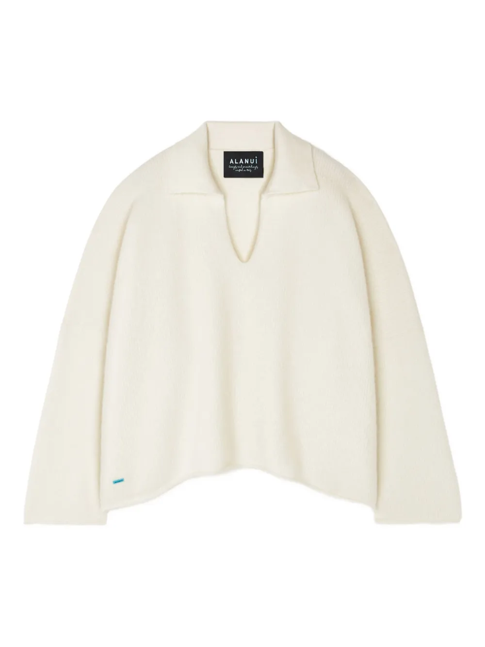 Alanui Finest polo-collar ribbed sweater Wit