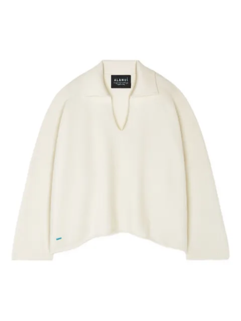 Alanui Gerippter Finest Pullover mit Poloshirtkragen