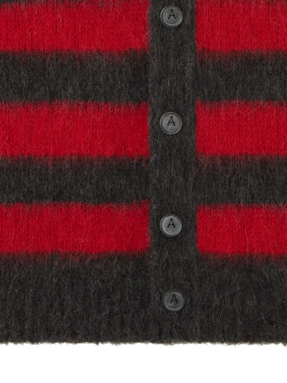 Alanui Grunge Stripes Cardigan In Red