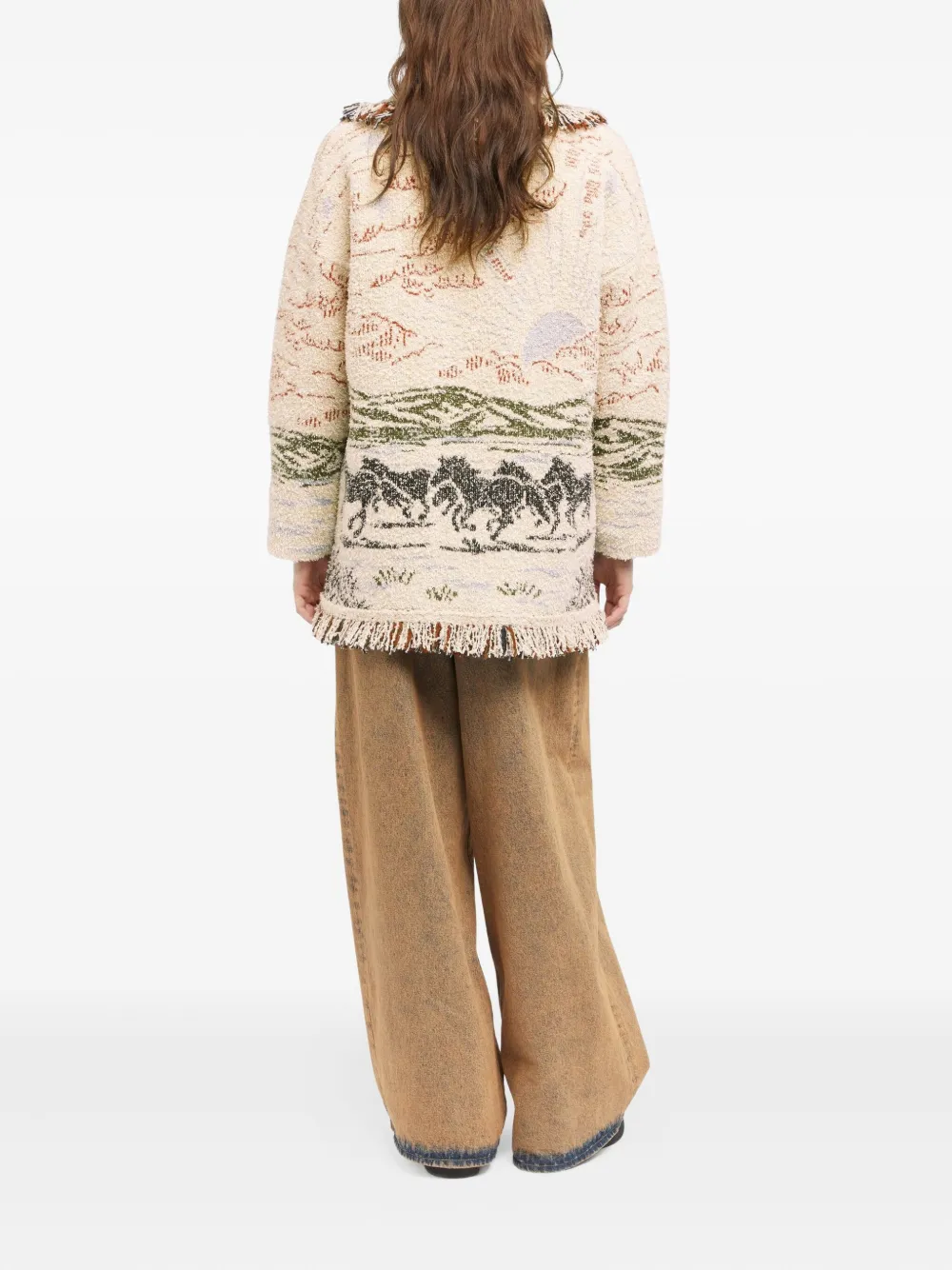 Alanui Sunset Riders cardigan Beige