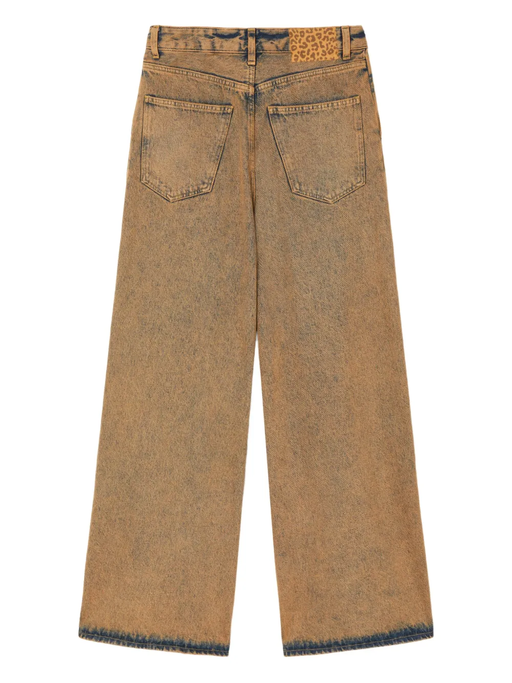Alanui Desert Rose jeans met acid wassing en geplooid detail Bruin