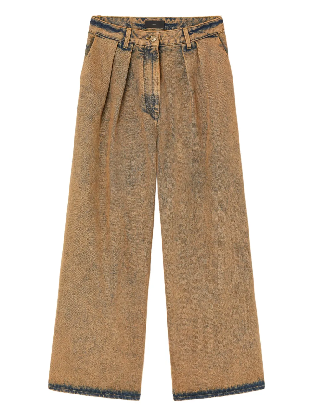 Alanui Desert Rose jeans met acid wassing en geplooid detail Bruin